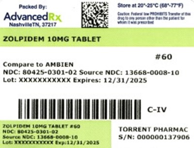 Label 2 (Zolpidem 10mg 80425 0301 02)